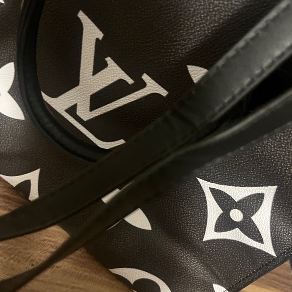 Inspired Monogram Black and White Tote - Picture 9 of 16